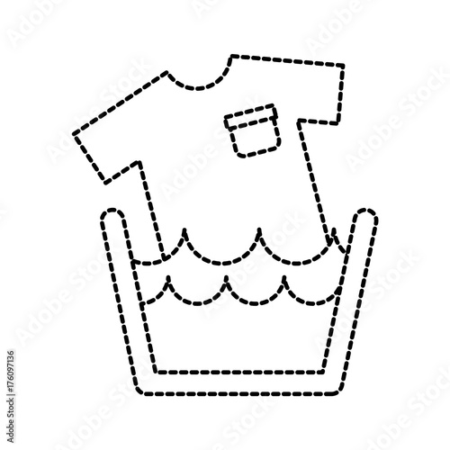 laundry basin soap tshirt water clean