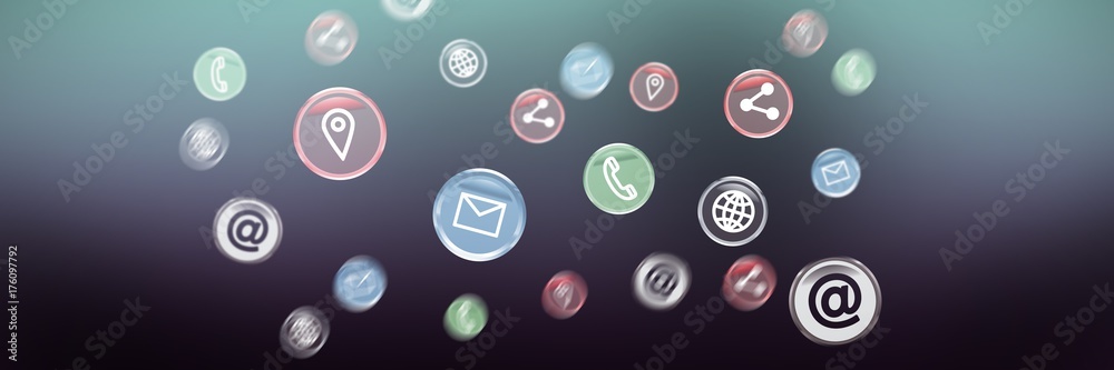 Composite image of contact icon Composite image of contact icon