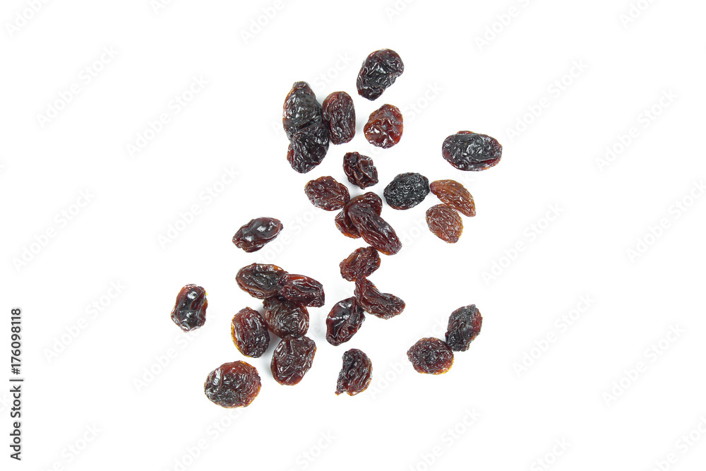 Raisins isolated on white background Raisins isolated on white background