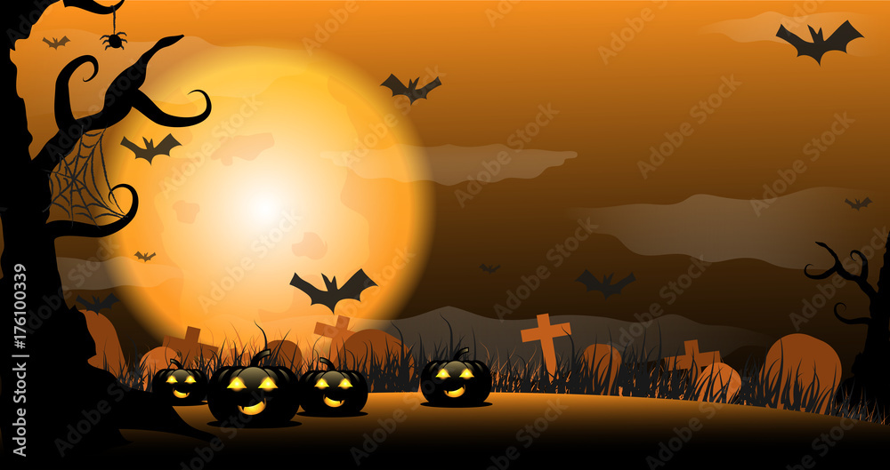 happy halloween background vecter graphics