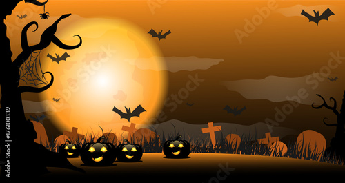 happy halloween background vecter graphics