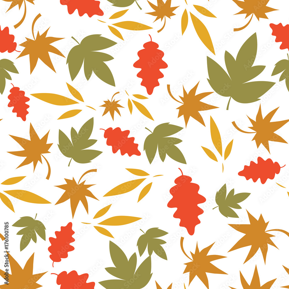 Autumn seamless pattern with leaf, autumn leaf background. Abstract leaf texture. Cute backdrop. Leaf fall. Colorful leaves. Autumn background. The elegant the template for fashion prints. Vector. Autumn seamless pattern with leaf, autumn leaf background. Abstract leaf texture. Cute backdrop. Leaf fall. Colorful leaves. Autumn background. The elegant the template for fashion prints. Vector.