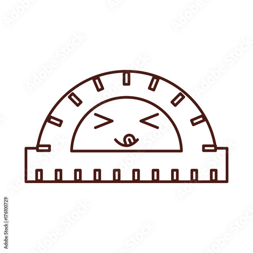 kawaii protractor geometrical instrument angle cartoon