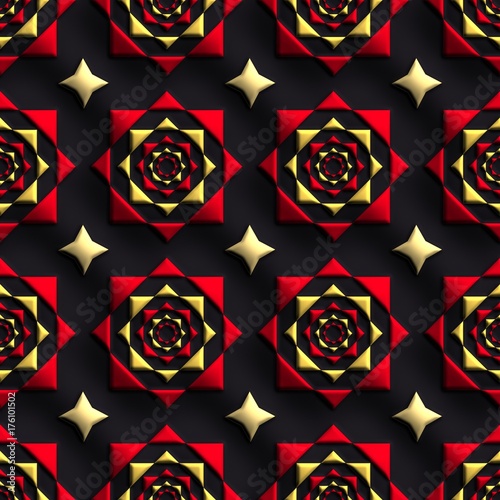 3D render  plastic background tile