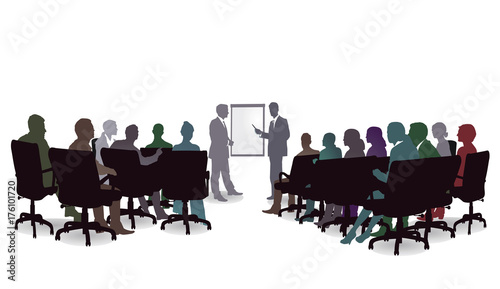 Business Seminar, Meeting Discussion, Illustration