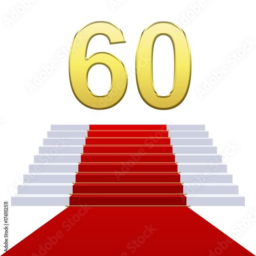 Fotografía Escaliers .Tapis rouge. Anniversaire 60 ans