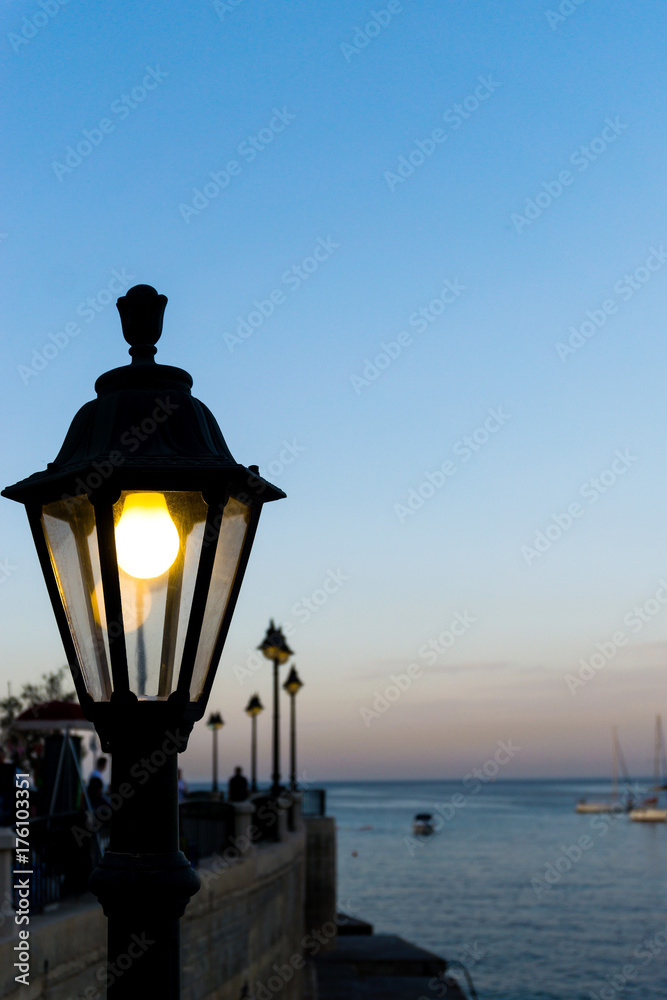 Typical lamp post in Malta