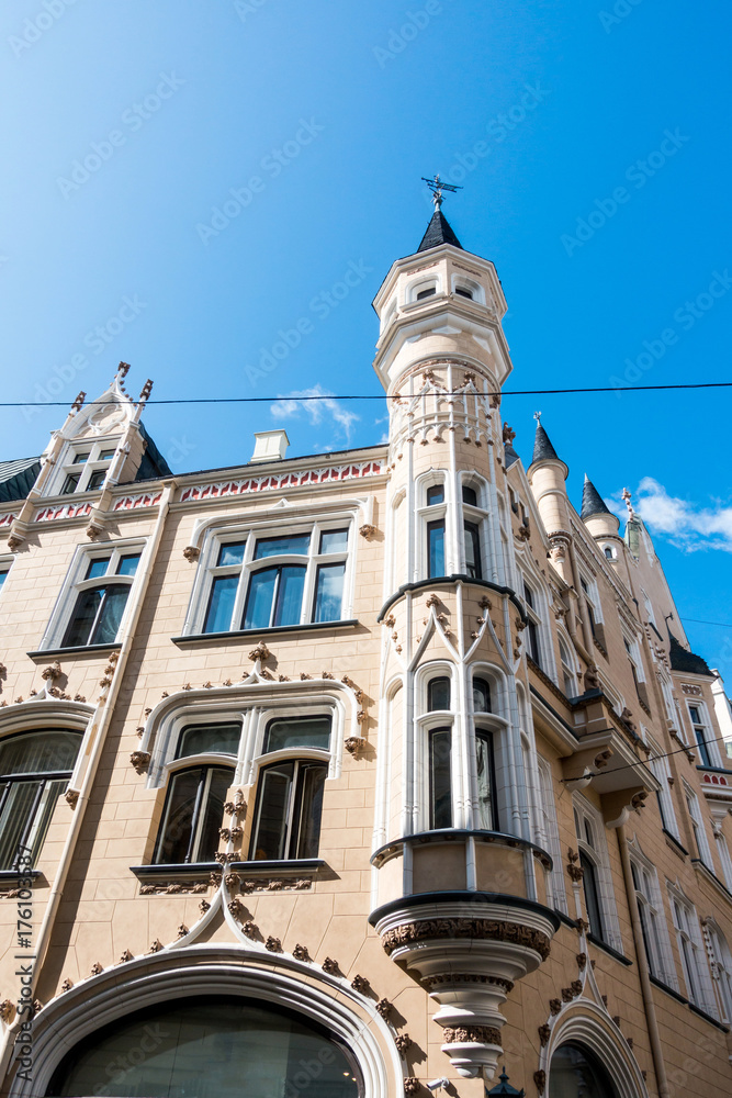 Obraz premium antique building view in Old Town Riga, Latvia