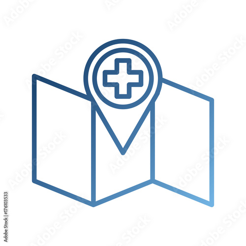 hospital pharmacy pointer on map location icon
