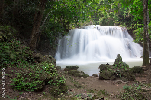 Huaymaekamin Waterfall is beautiful waterfall in Kanchanaburi   Thailand