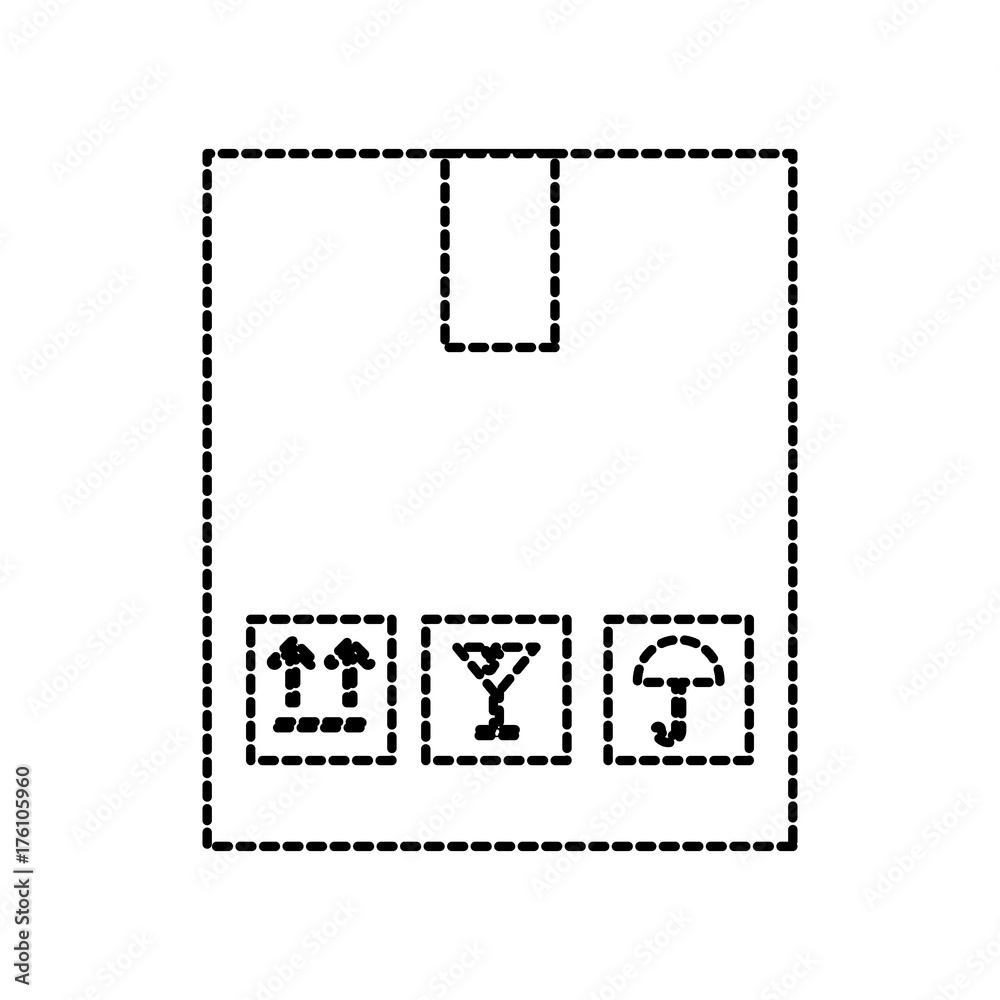 delivery cardboard box pack cargo icon