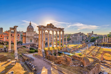 Acrylglasbilder Rom Sonnenaufgang über dem Forum Romanum  © Noppasinw