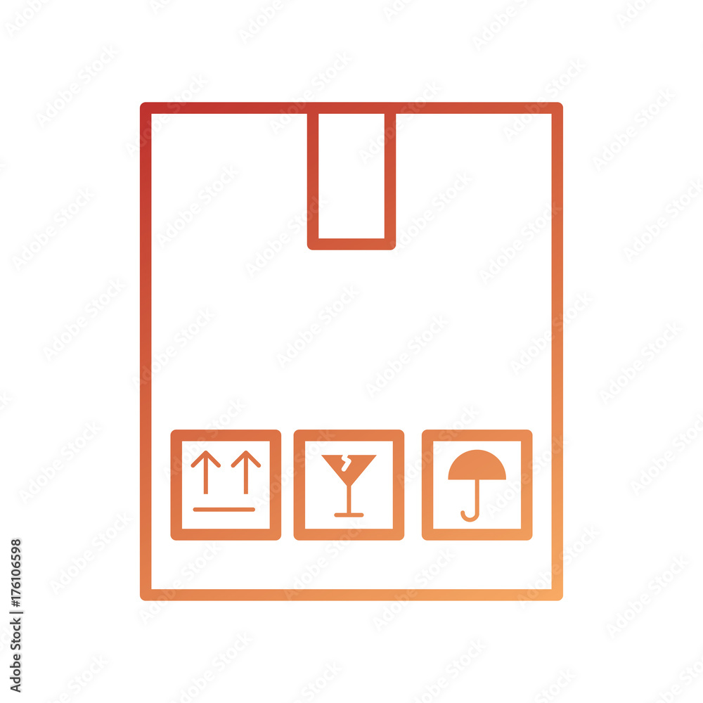delivery cardboard box pack cargo icon