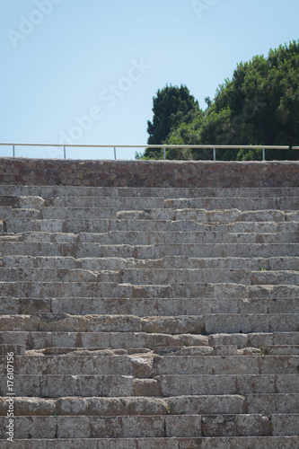 Steps in the Colosseum at Ostia Antica, Italy 