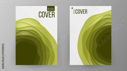 Paper Brochure Design Vector. Space For Photo Background. Modern Design Of Business Brochure. Ilustration