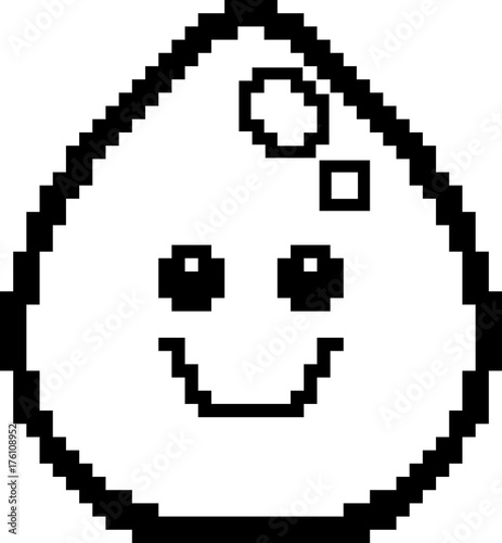 Smiling 8-Bit Cartoon Water