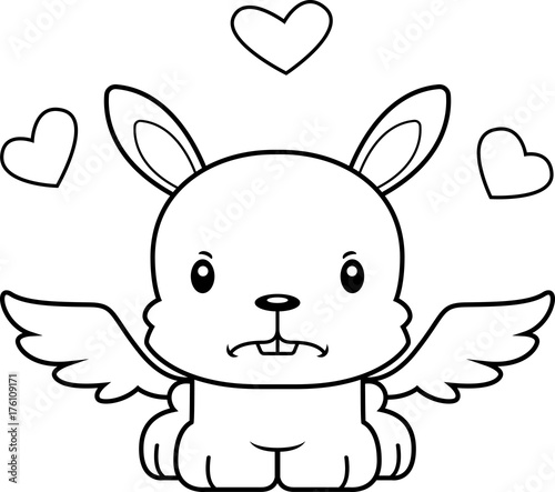 Cartoon Angry Cupid Bunny