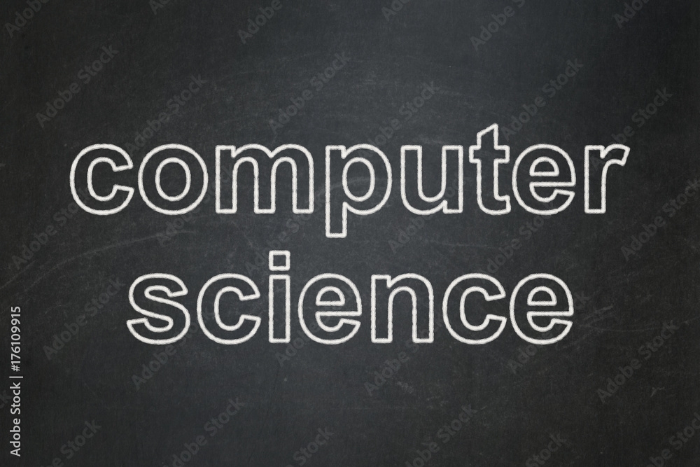Fototapeta premium Science concept: Computer Science on chalkboard background