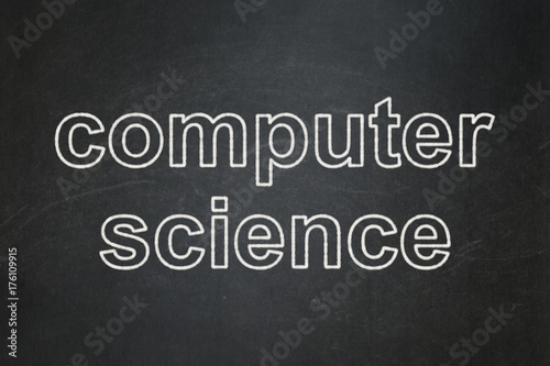 Science concept  Computer Science on chalkboard background