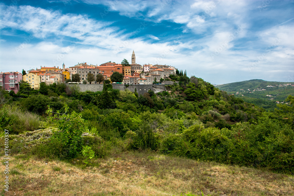Die Stadt Labin in Istrien in Kroatien