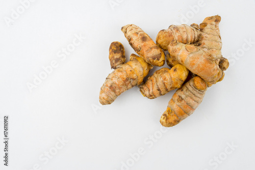Turmeric with isolated white background