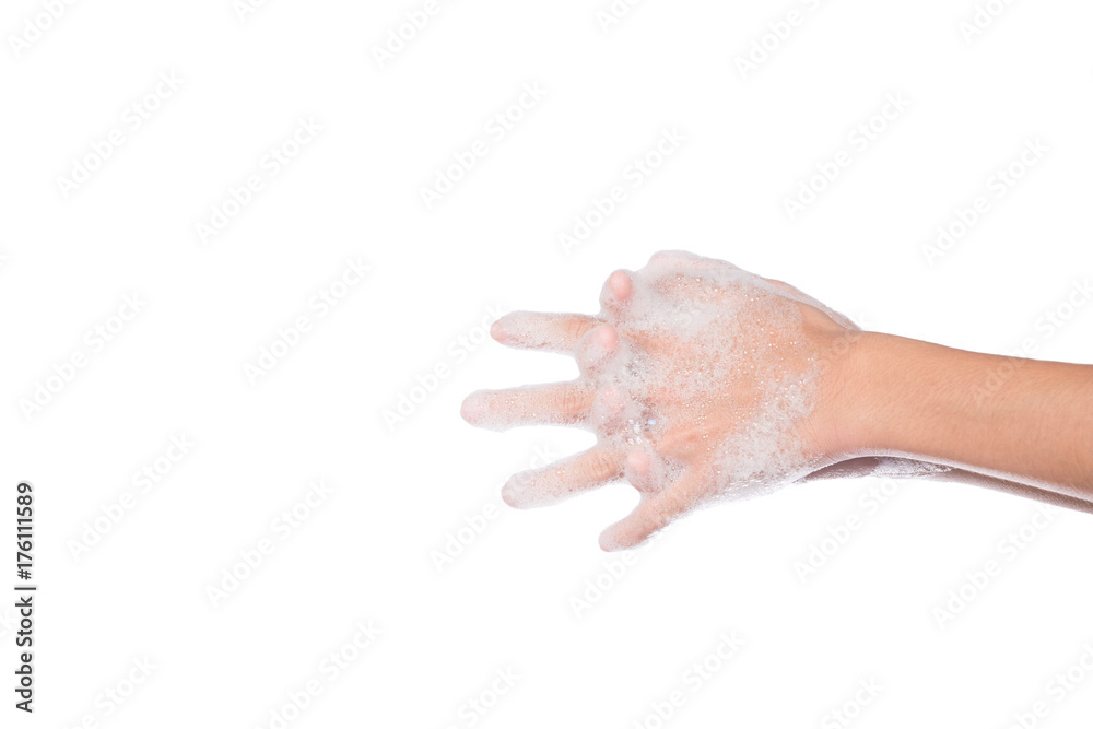 Washing Hands, Global Handwashing Day,solated on white background. Washing Hands, Global Handwashing Day,solated on white background.
