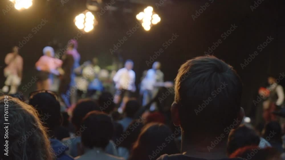 African concert slowmotion from crowd African concert slowmotion from crowd