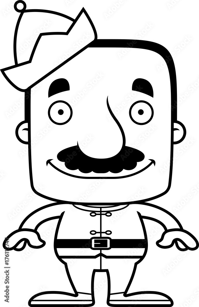 Cartoon Smiling Xmas Elf Man Cartoon Smiling Xmas Elf Man