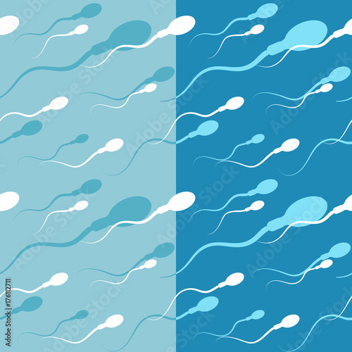 Spermatozoons, seamless vector pattern