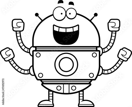 Celebrating Gold Robot