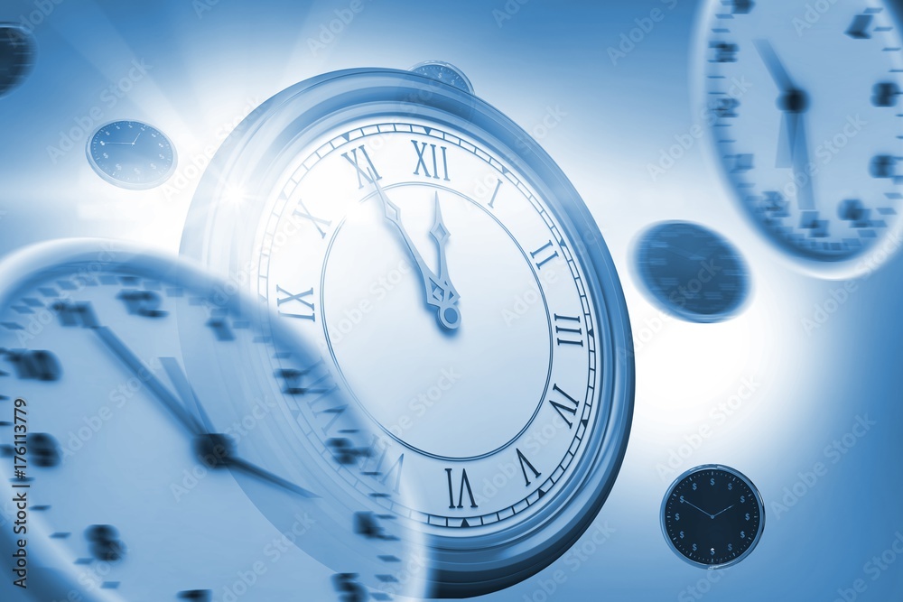 Naklejka premium Graphic image of wall clocks