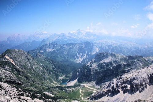 View from mount Krn to the Krn lake, Slovenia