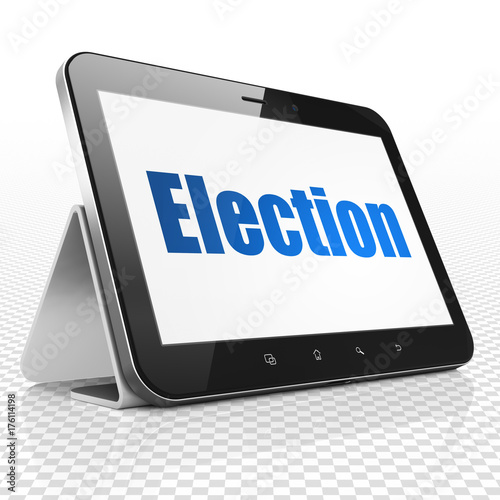 Politics concept: Tablet Computer with Election on display