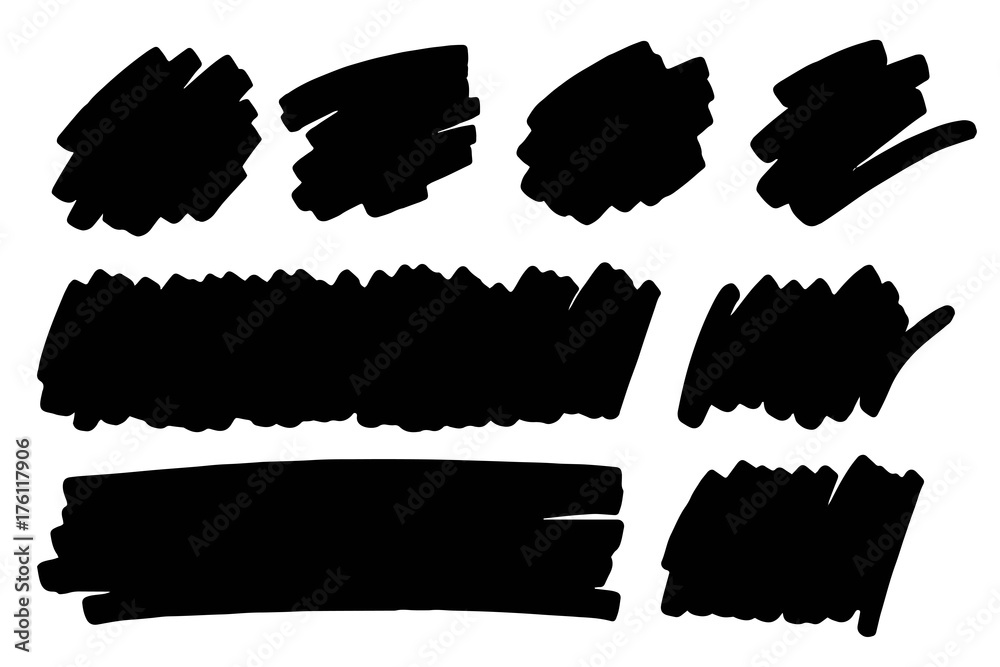 Naklejka premium Marker, paint, ink brush stroke, text mark, frame.