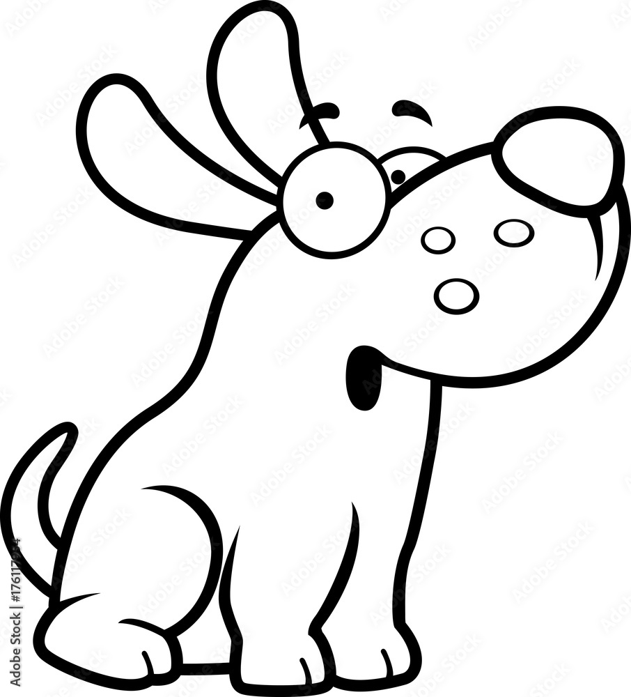 Fototapeta premium Surprised Cartoon Dog