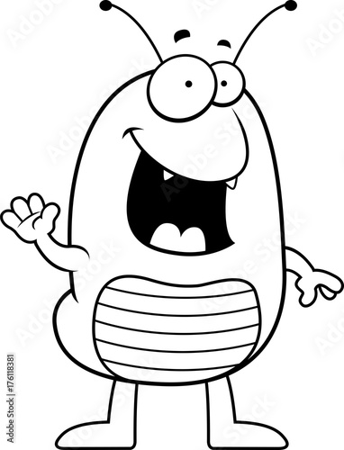 Cartoon Flea Waving