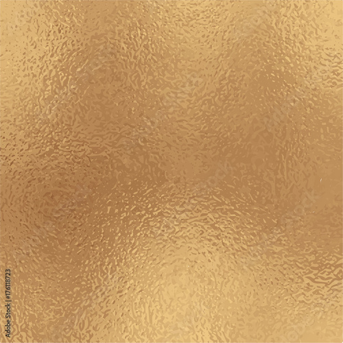 Metallic golden foil texture. Antique gold foil square vector background.