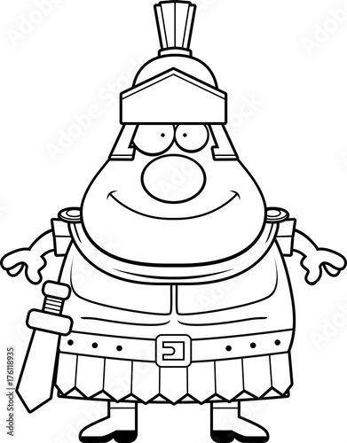 Happy Cartoon Roman Centurion