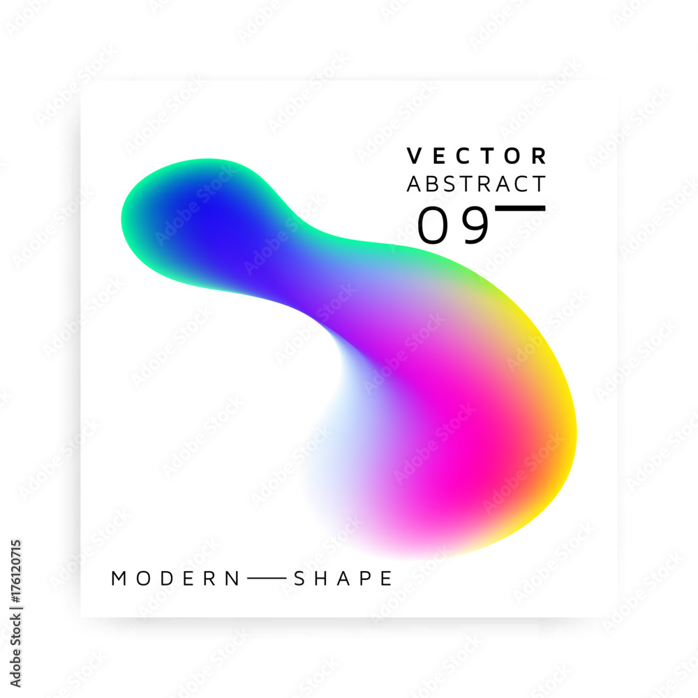 Abstract vector modern colorful shape  - obrazy, fototapety, plakaty 