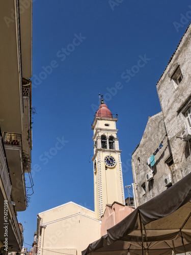the church of Saint Spyridonas. This church was constructed in 1590 and it is a typical example of ecclesiastical architecture of the Ionian islands in Greece.
 photo