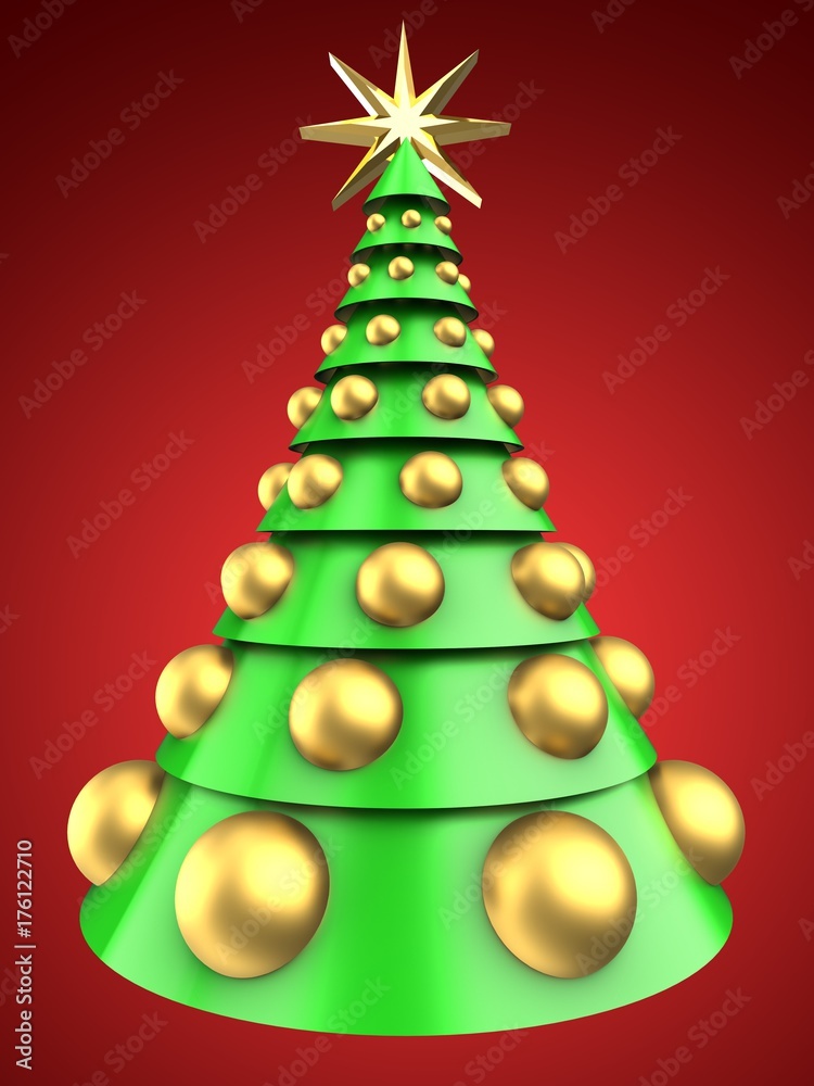 3d light green Christmas tree 3d light green Christmas tree