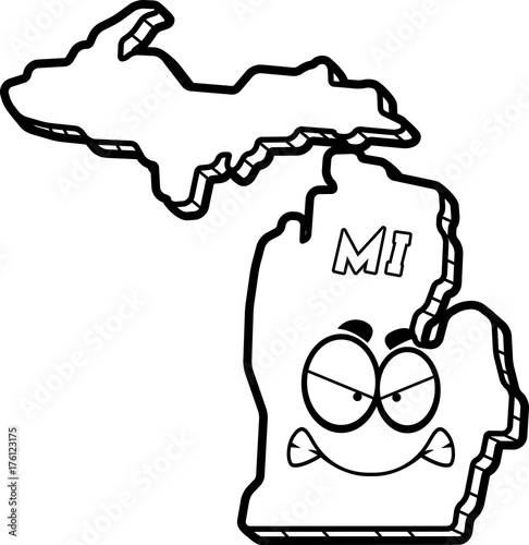 Cartoon Angry Michigan