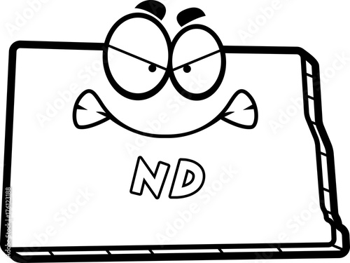 Cartoon Angry North Dakota