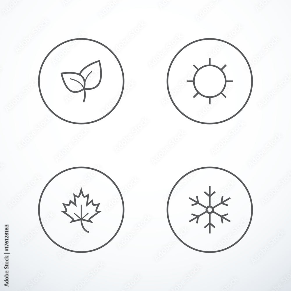 Set of season icons Set of season icons