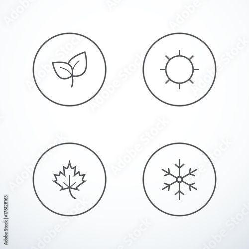 Set of season icons