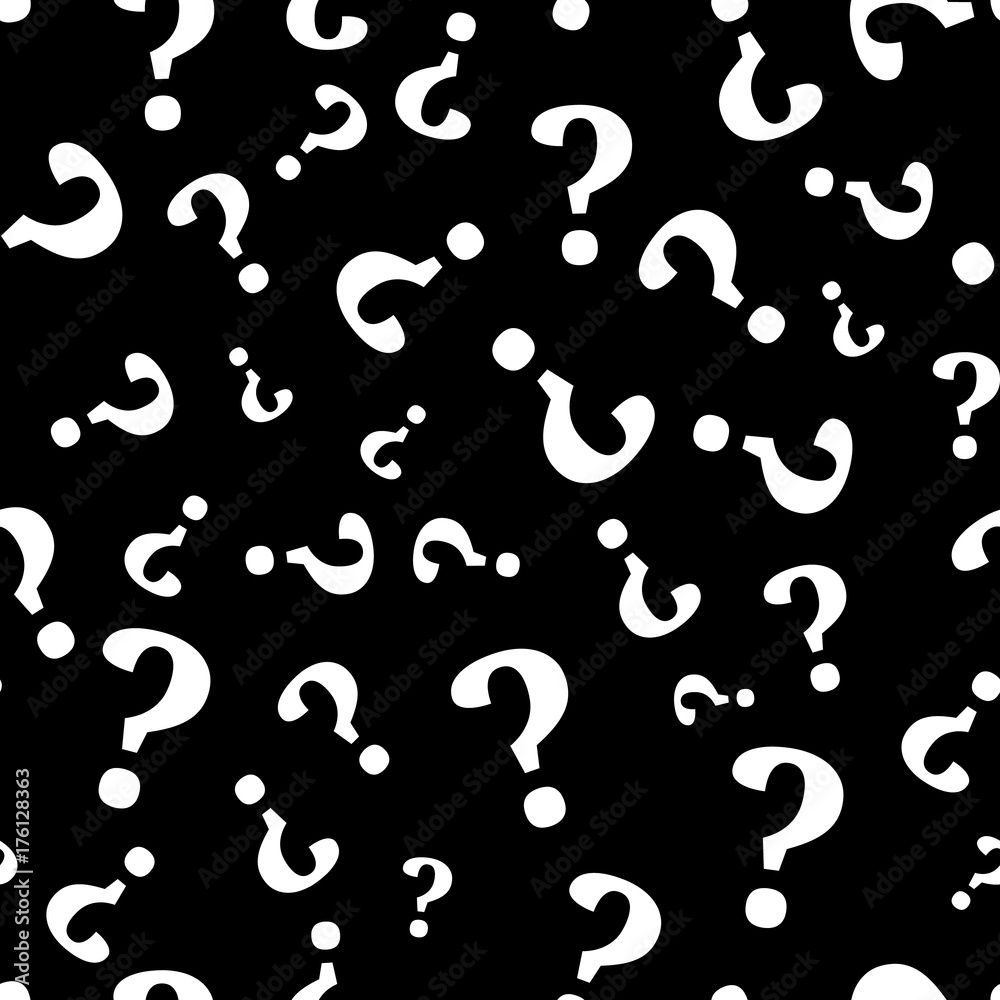 Question mark seamless pattern . Vector seamless pattern with question marks. Monochrome hipster background. Question mark seamless pattern . Vector seamless pattern with question marks. Monochrome hipster background.