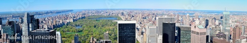 Fotografia Panoramic View of Manhattan seen from rooftop