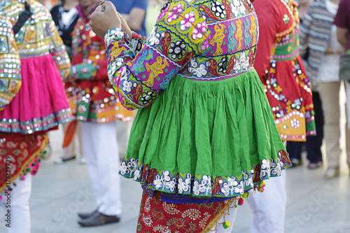 Detail of one of the folk costume of India