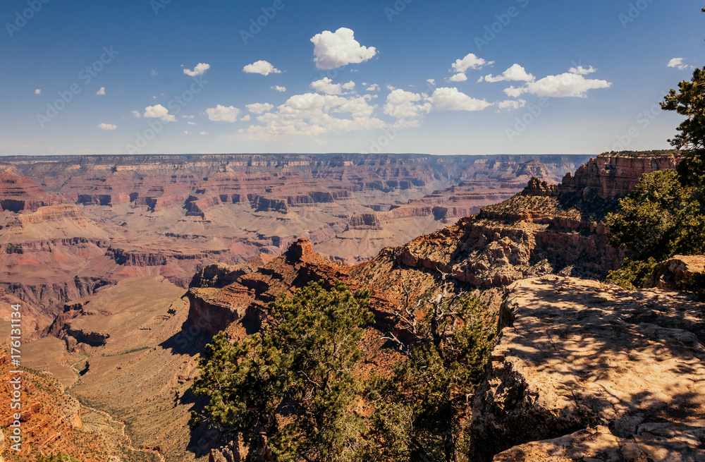 Panorama of the stone desert. Travel to Grand Canyon National Park