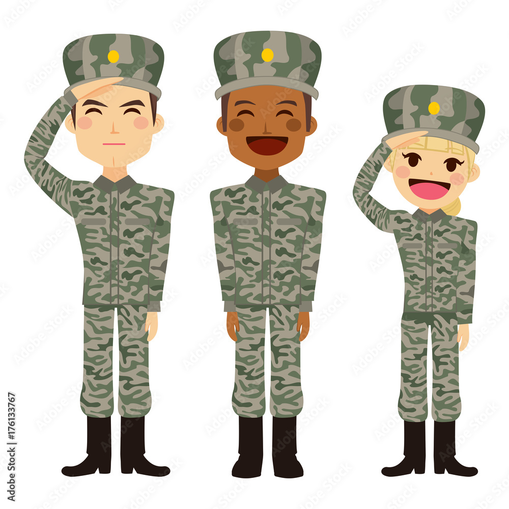 Group of military soldier people man and woman soldier Group of military soldier people man and woman soldier